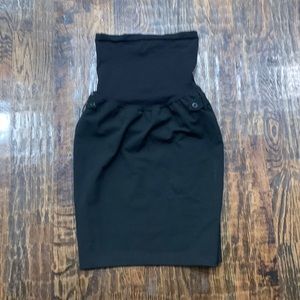Maternity black knee length skirt, perfect for work!